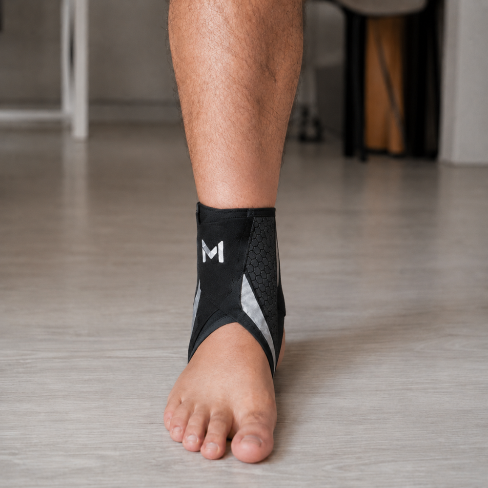 Ankle brace worn on foot