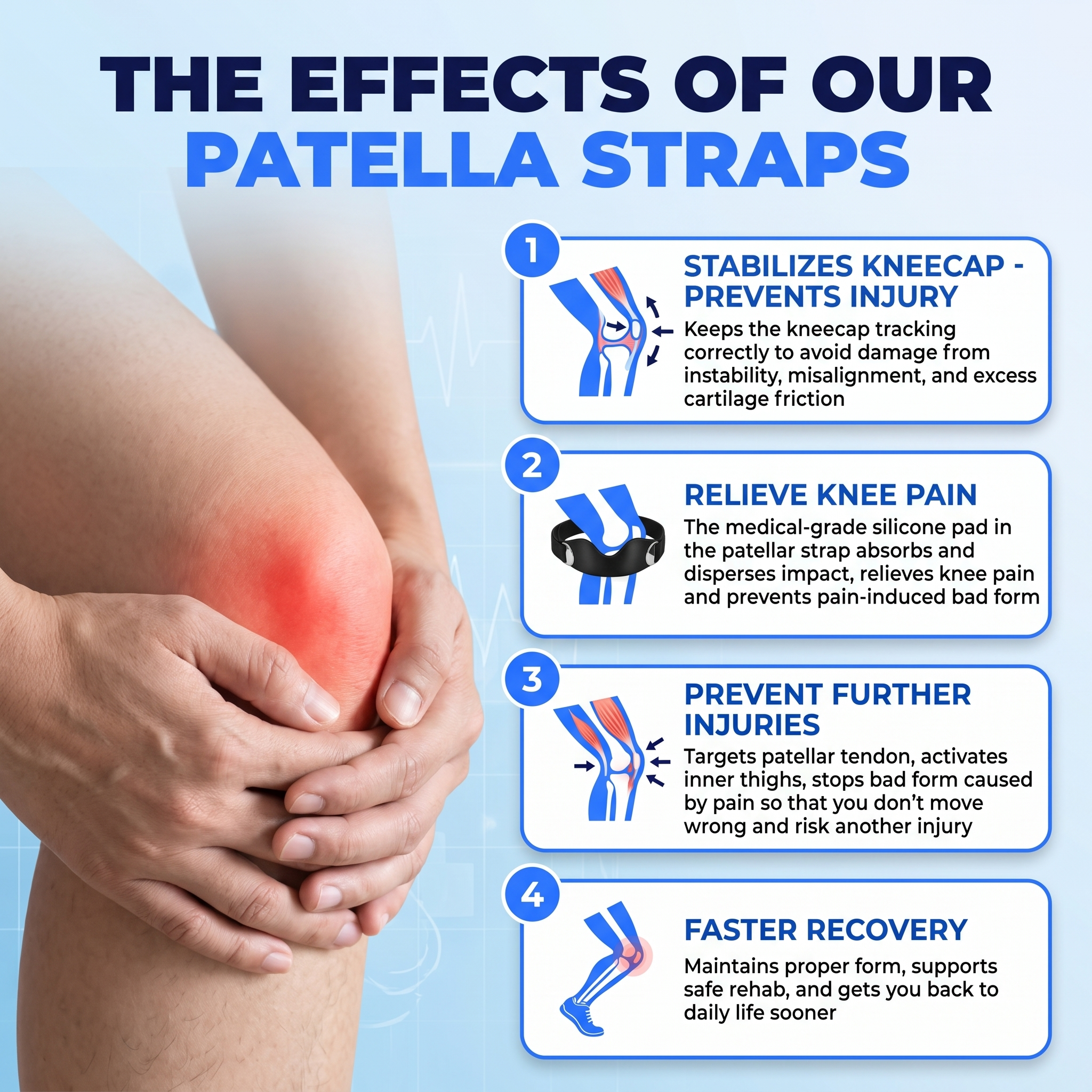 AMLIST02 Clariven knee strap - the effects and benefits