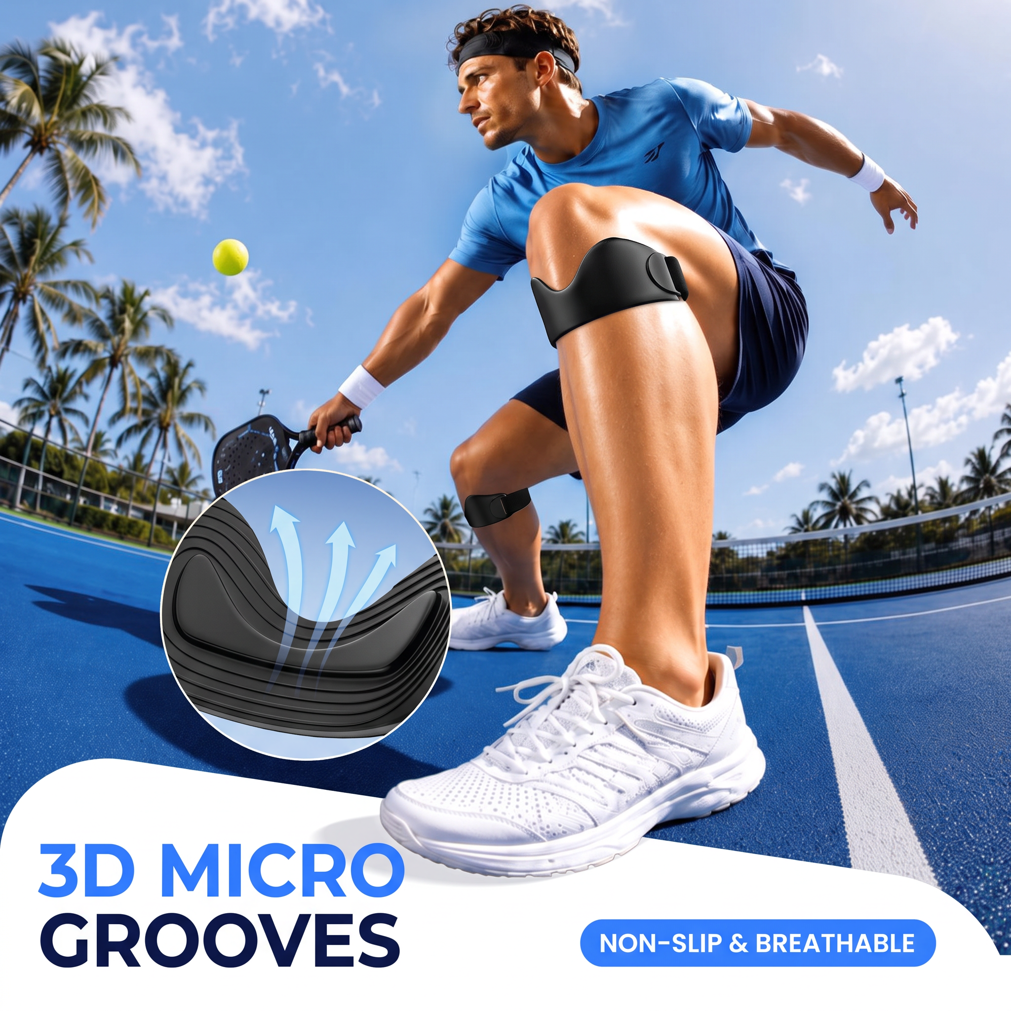 AMLIST05 Clariven knee strap - 3D micro grooves breathable
