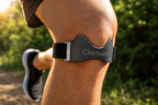 Clariven strap worn just below the kneecap outdoors