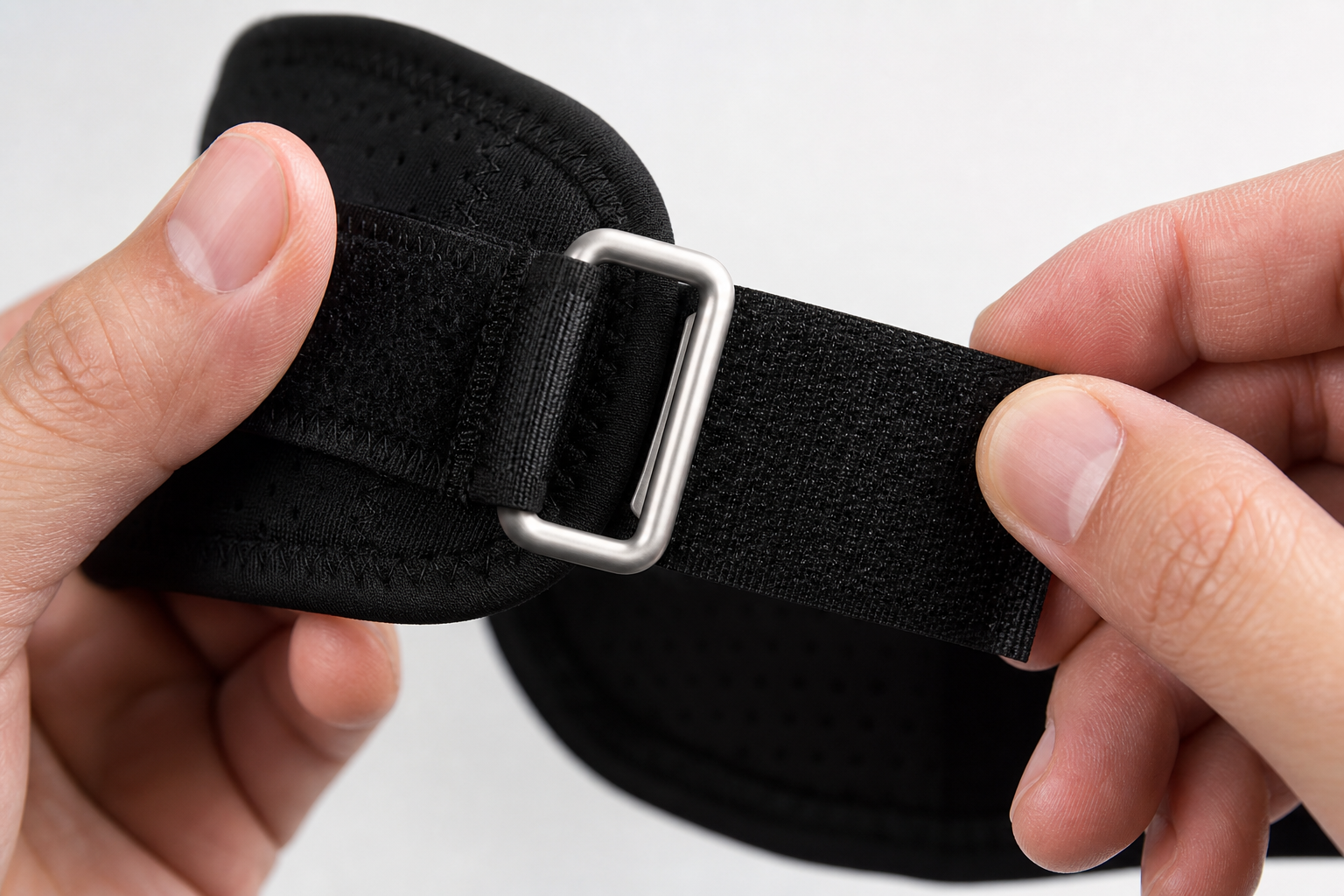 Adjustable fit. No sizing chart.