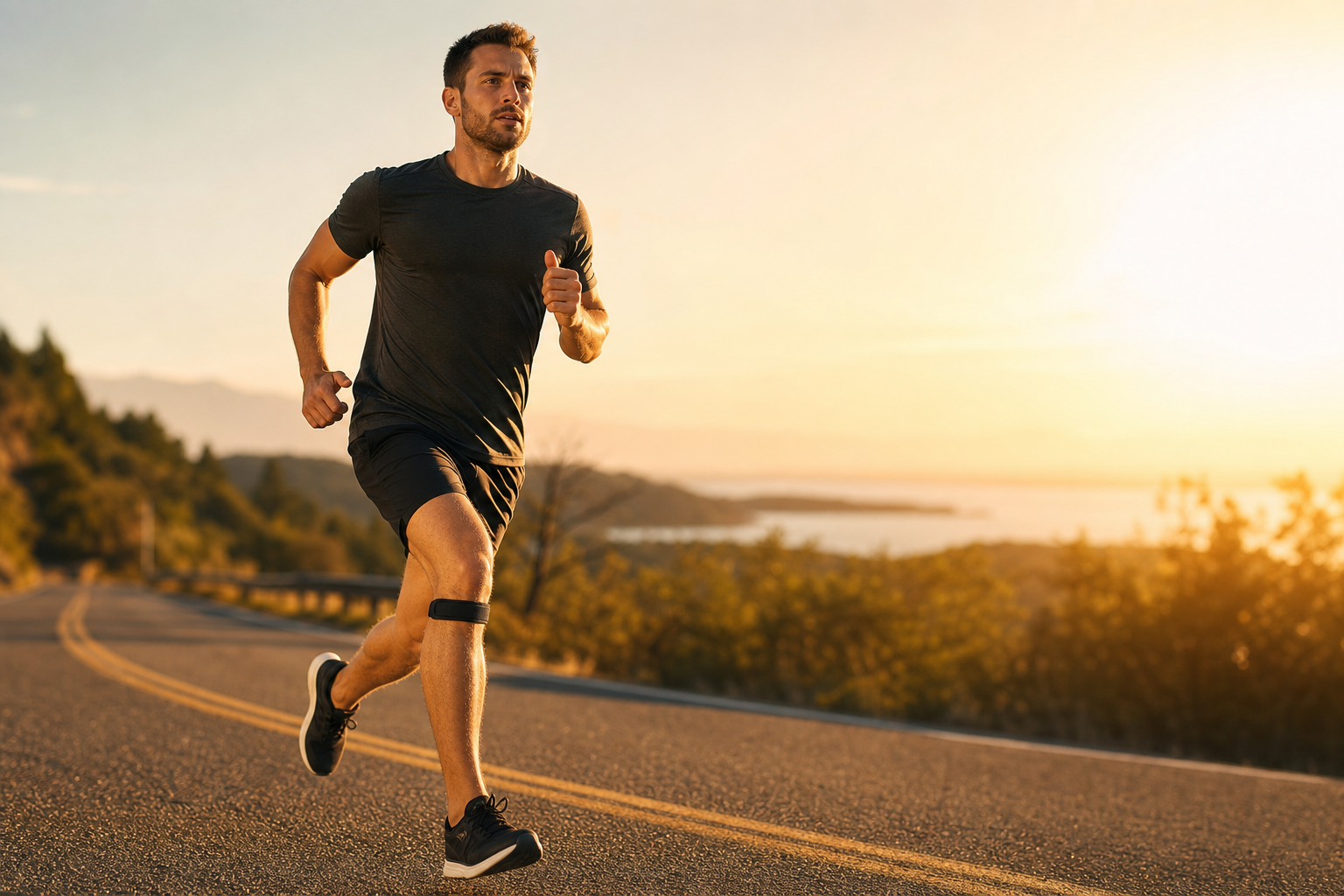 Keep running. Lose the stabbing point below your kneecap.